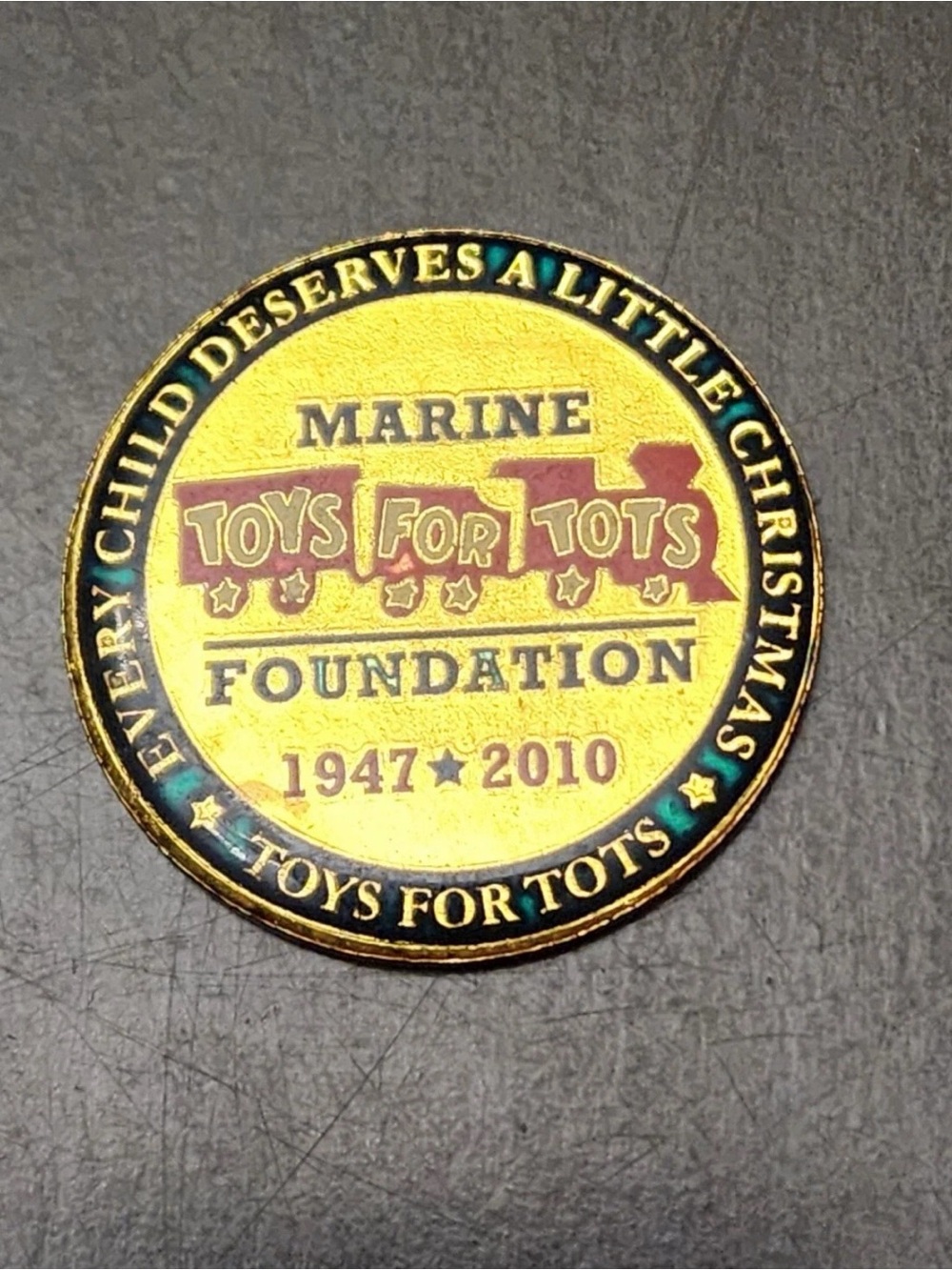 United States Marine Corps Toys for Tots 1947-2010 Challenge Coin / USMC